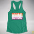 Assume Nothing Lesbian Pride Flag Racerback Tank - Kelly Green